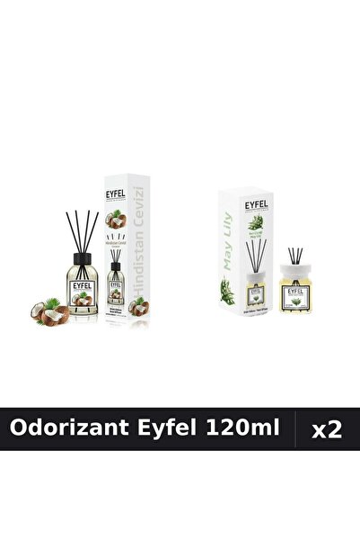 Eyfel Set 2 Odorizante Camera Betisoare - Lacramioare, Nuca De Cocos 120ml