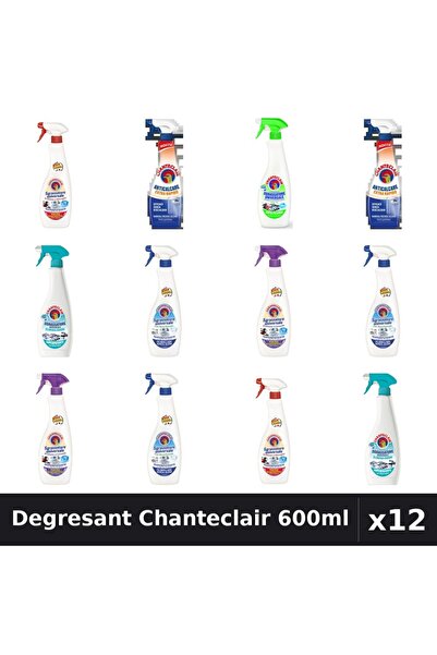 Chanteclair Set 12 Degresant Universal 600ml - 6 Arome, Anticalcar, Bicarbonat