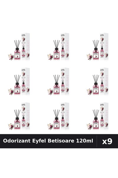 Eyfel Set 9 Odorizant Camera Betisoare Bouquet - 120ml Parfum Intens