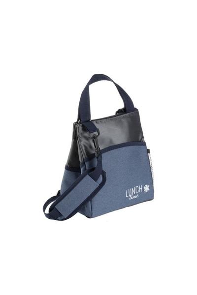 OEM Geanta Izoterma Blue Jean Antracit cu Fermoar 22x15x25cm - 8L, Ideal pent...