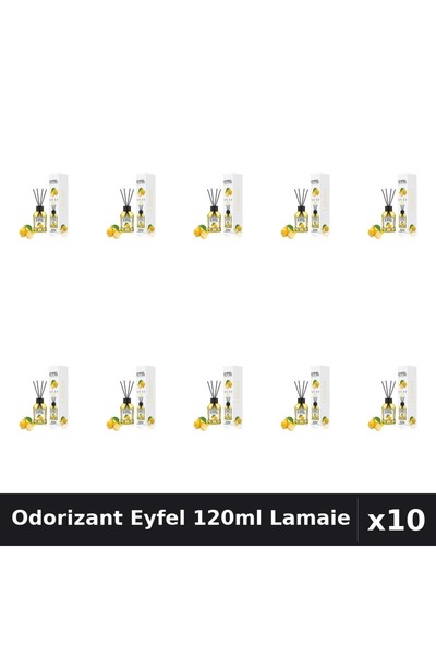 Eyfel Pachet 10 Odorizant Camera Betisoare - Lamaie, Parfum Intens 120ml