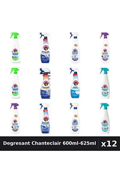 Chanteclair Set 12 Degresant Universal 600ml-625ml - 9 Arome, Anticalcar, Det...