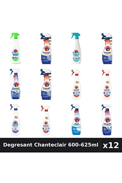 Chanteclair Set 12 Degresant Universal 600-625ml - 8 Arome, Anticalcar, Detar...