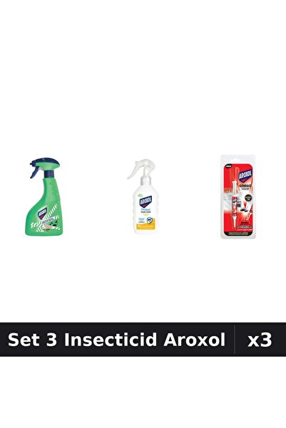 Aroxol Set 3 Produse Anti-Insecte - Loțiune Repelent Insecte Aroxol, Pastile/...