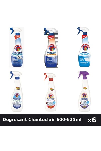 Chanteclair Set 6 Degresant Universal 600-625ml - Bicarbonat, Marsilia, Lavanda