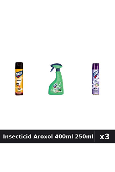 Aroxol Set 3 Spray Insecticid 400ml + 250ml - Anti Gandaci, Tantari, Muste