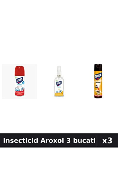 Aroxol Set 3 Insecticid 100ml + 400ml + Repelent 85ml - Anti Gandaci Tantari