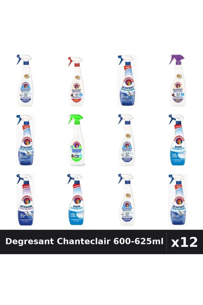 Chanteclair Set 12 Degresant Universal 600-625ml - 7 Arome, Bicarbonat, Lavan...