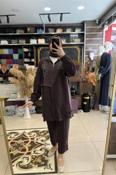 behrem Palmiye Pantolonlu Takım