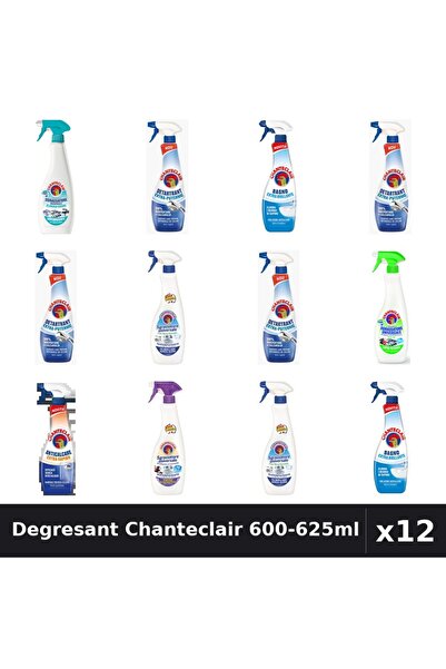 Chanteclair Set 12 Degresant Universal 600-625ml - 7 Arome, Anticalcar, Detar...