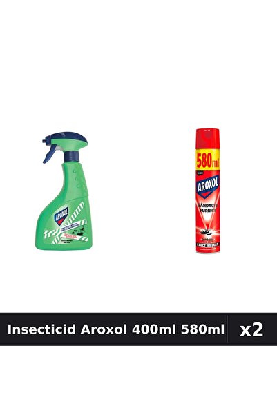 Aroxol Set 2 Spray Insecticid 400ml + 580ml - Anti Gandaci, Tantari, Muste