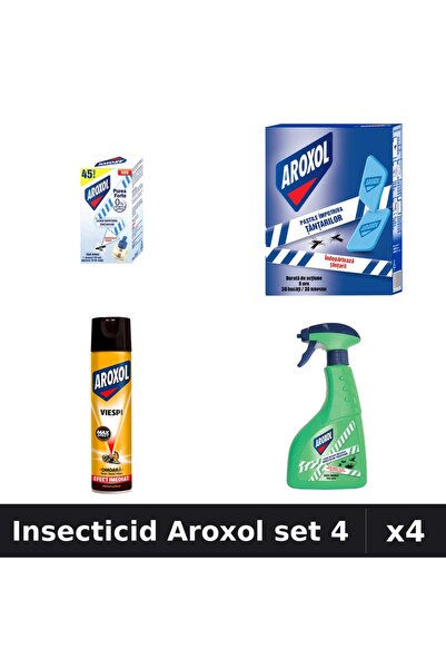 Aroxol Set 4 Insecticid - Aparat Electric, Pastile 30buc, Spray 400ml - Anti ...