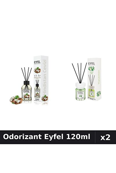 Eyfel Set 2 Odorizant Camera Betisoare 120ml - Iasomie, Nucă de Cocos