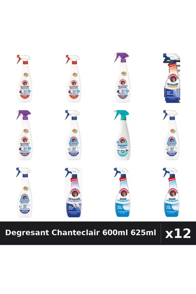 Chanteclair Set 12 Degresant Universal 600ml-625ml - 7 Arome Asortate, Marsil...