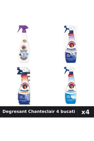 Chanteclair Set 4 Degresant 600ml 625ml - Universal, Anticalcar, Mosc Alb, Pa...