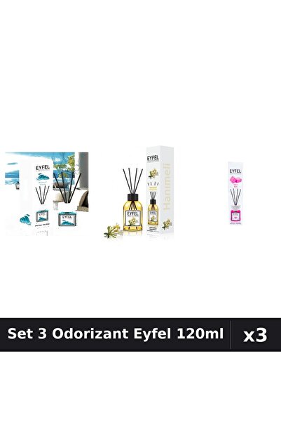 Eyfel Set 3 Odorizante Camera Betisoare, Bubble Gum, Mana Maicii Domnului, Oc...