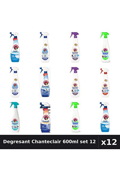 Chanteclair Set 12 Degresant Universal 600-625ml - 8 Arome, Anticalcar, Detar...