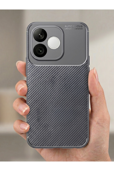 Rivor Honor 600 Lite Uyumlu Kılıf Kamera Korumalı Darbe Emici Karbon Desenli ...