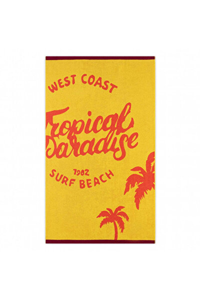 Zwoltex Beach towel TROPICAL yellow 100x160 380GSM