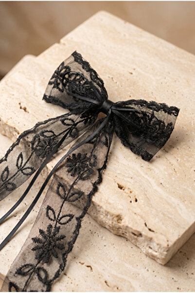 Katia&Bony Floral Tulle Black Automatic Buckle