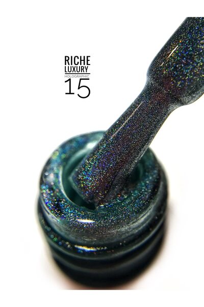 OEM Ojă semipermanentă, 10 ml, RICHE Luxury Holographic Nr.15
