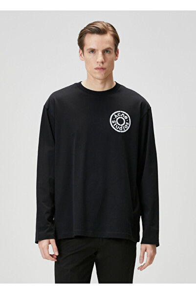 Acne Studios Siyah Organik Pamuk Sweatshirt
