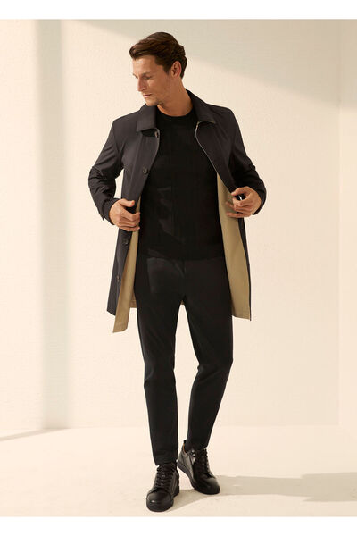 Beymen Collection Siyah Çift Taraflı Pardösü