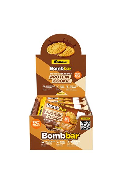BOMBBAR بسكويت البروتين الكريمي مع رقائق الشوفان، غني بالألياف وخالٍ من السكر...