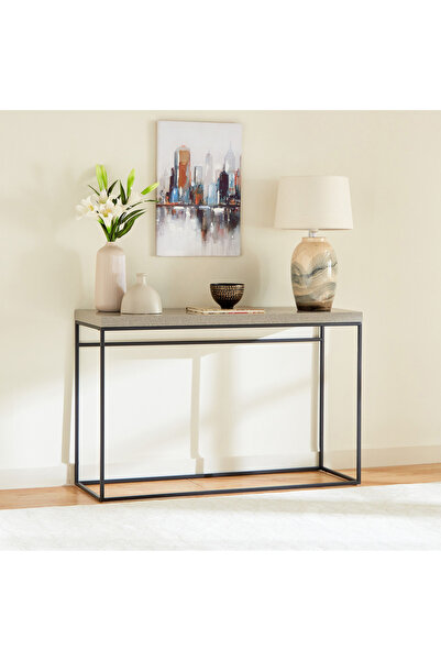 Home Box Movo-Scott Console Table-Cement & White