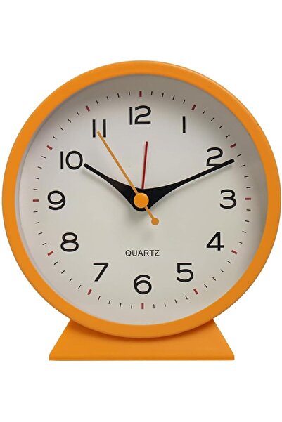 Arabest 4.5 Inch Retro Silent Alarm Clock,Battery Operated,Orange Metal,with ...