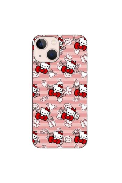 OEM Husa compatibila cu Apple iPhone 13 Mini Silicon Gel Tpu Model Hello Kitt...