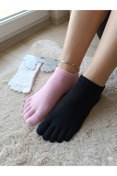 BY BNN SOCKS Toe Booties Short Socks Bamboo 3 Pairs 36-40