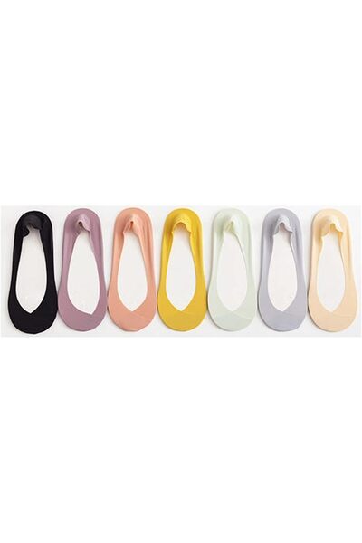 Arabest Women's Socks,7 Pairs Invisible Shallow Mouth,Non-Slip Ice Silk,Thin ...