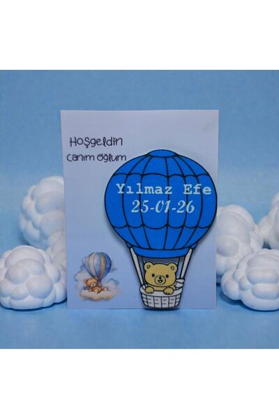 TERARYUM SEPETİM Newborn Gift-Balloon Bear Magnet- 20 Pcs