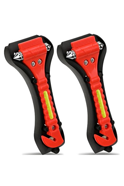 Redno Car Window Breaker - Safety Hammer, Glass Breaker, Seatbelt Cutter, Car...