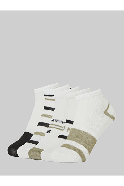 Styli Pack of 5- Striped Detail Ribbed Cuff Ankle Socks