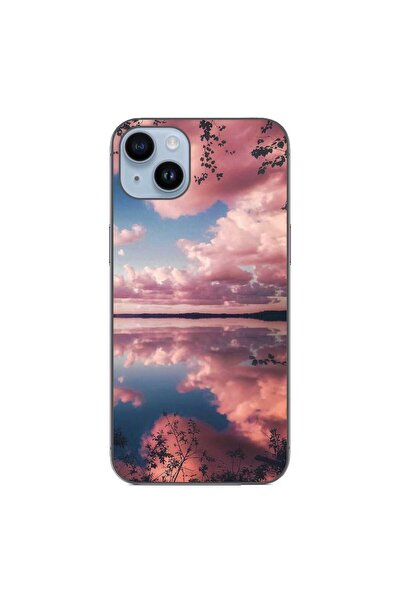 OEM Husa compatibila cu Apple iPhone 14 Plus Silicon Gel Tpu Model Pink Clouds