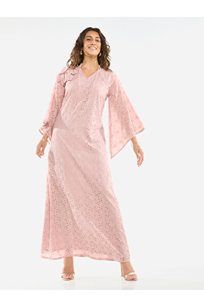 House of Moda By Styli Bow Detail Lace Cut-Out Maxi Dress