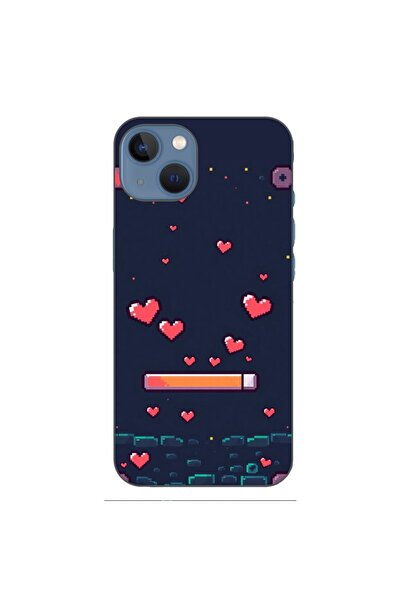 OEM Case compatible with Apple iPhone 13 Silicone Gel Tpu Pixelated Healthbar...