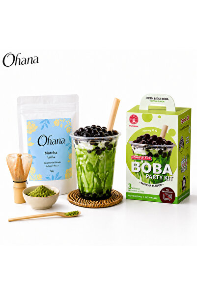 O's Bubble Ohana Matcha Ohana and Boba Matcha Set |   Ohana & Boba Bundle