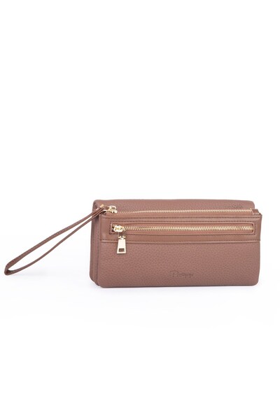 Nas Bag Women's Soft Textured Large Wallet with Multiple Card Holders and Mul...