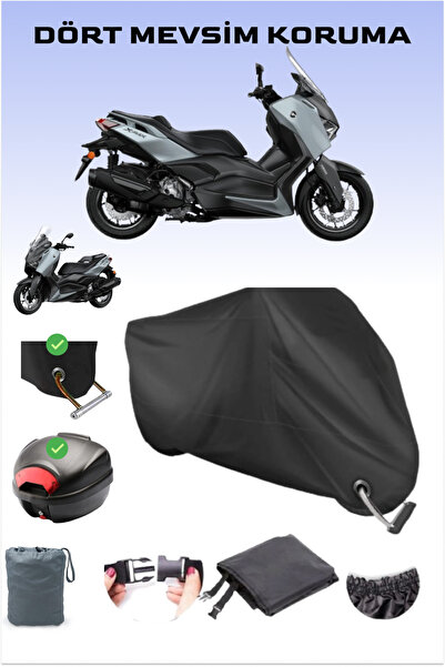 Breen Siyah Arka Çanta Kilit Uyumlu Yamaha XMAX 250 Tech Max Motor Branda