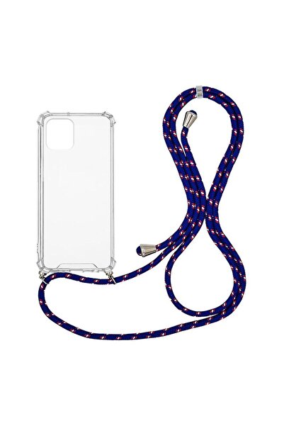 Sonique Θήκη Σιλικόνης με Κορδόνι Armor Clear Samsung Galaxy A03 4G Rainbow Μπλε