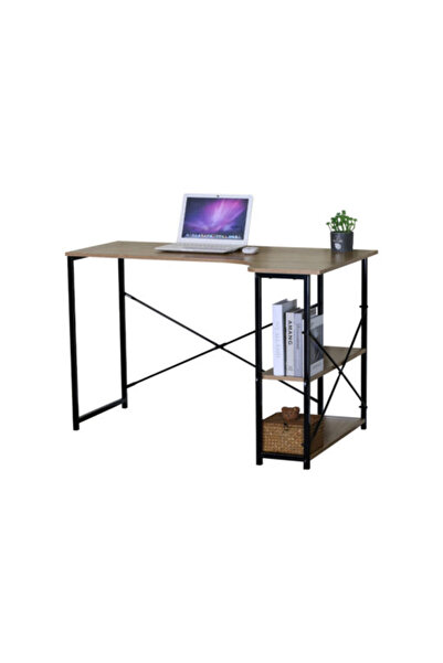Target Home Γραφείο Φεδρά-12075 σονόμα με 2 ράφια 120 x 73 x 75 εκ. μαύρο μετ...