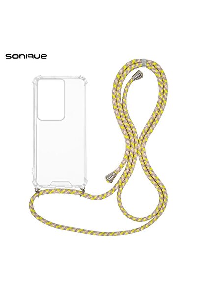 Sonique Θήκη Σιλικόνης με Κορδόνι Armor Clear Realme C75 4G Rainbow Κίτρινο