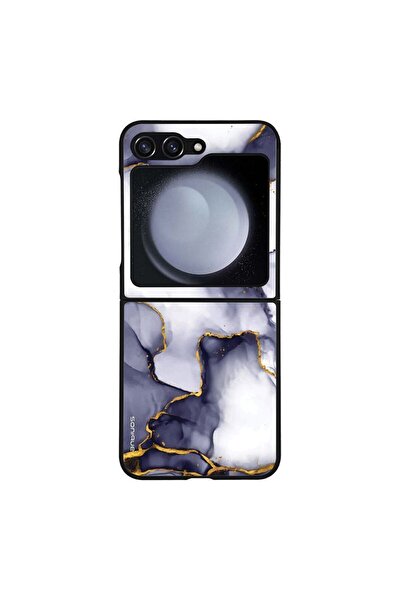 Sonique Θήκη Marble Series για Samsung Galaxy Z Flip 5 Μωβ Γκρι