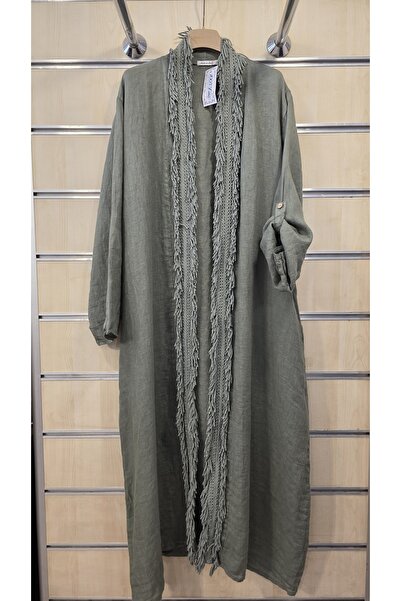 Park Moda Italian Linen Jacket with Tassel Detail
