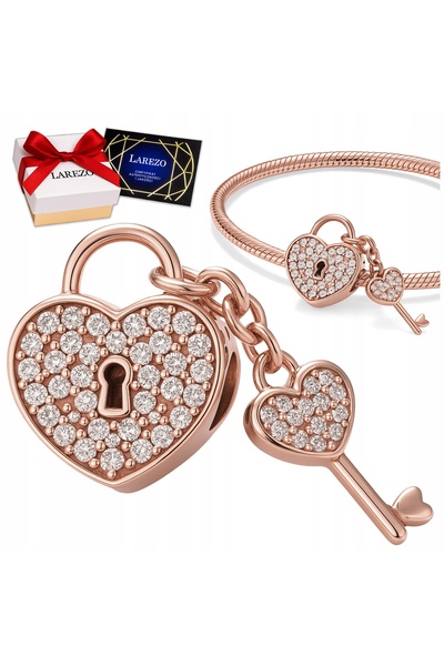 Larezo Pandantiv tip charm pentru brățări modulare, argint 925 placat cu aur ...