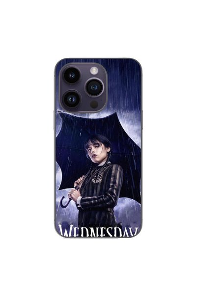 OEM Husa compatibila cu Apple iPhone 15 Pro Silicon Gel Tpu Model Wednesday U...