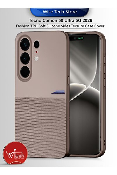 Wtech Tecno Camon 50 Ultra 5G 2026 Fashion TPU Soft Silicone Sides Texture Ca...